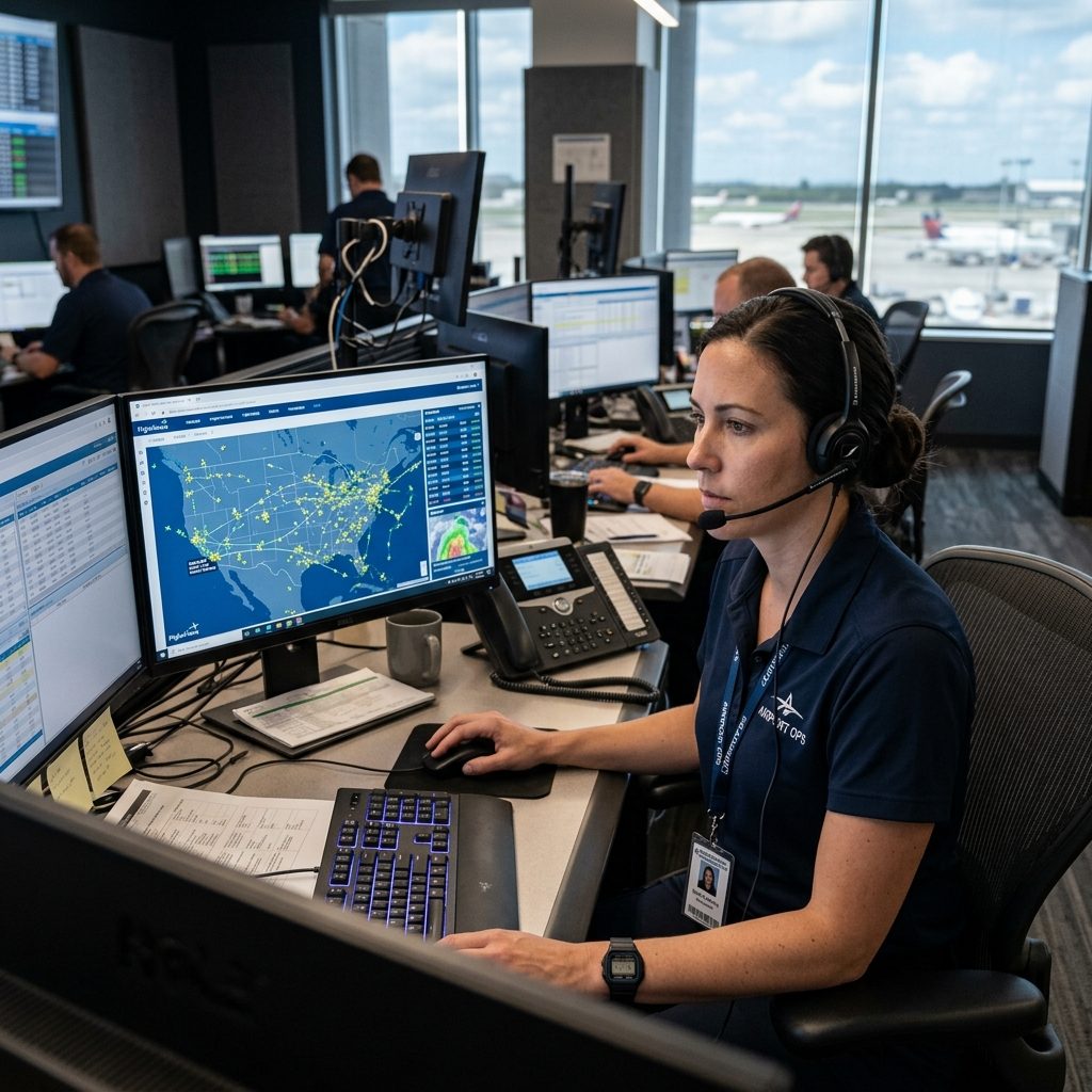 FastTrack Hanoi dispatcher tracking a live inbound flight to Noi Bai (HAN)