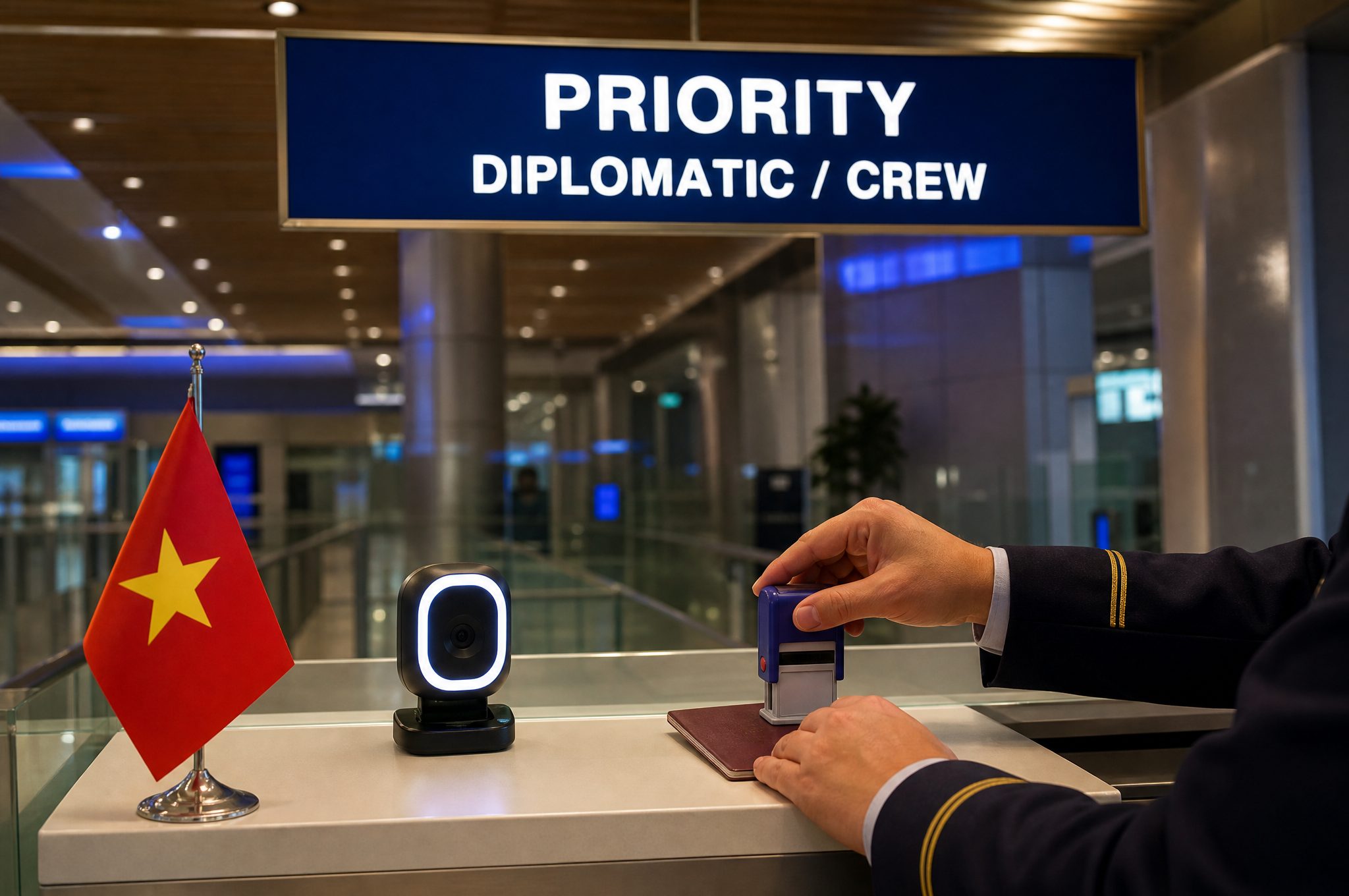 Priority immigration counter at Hanoi Noi Bai International Airport (HAN) Terminal 2