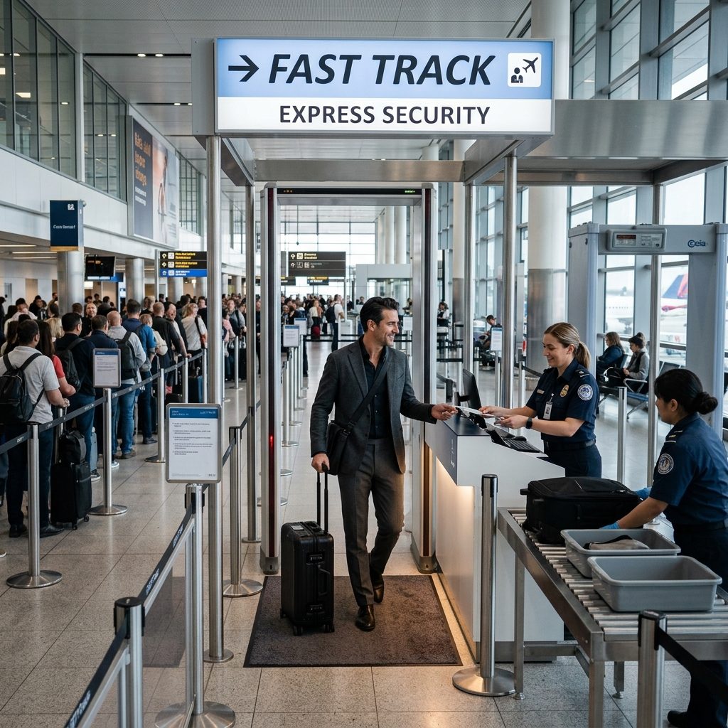 Express fast-lane security screening at Hanoi Noi Bai (HAN) Terminal 2
